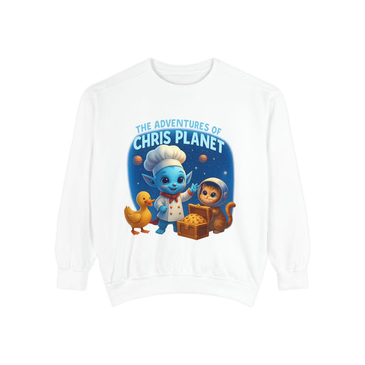 Unisex Adventure Sweatshirt - Cozy & Fun Chris Planet Design, Gift for Kids, Casual Wear, Celebration Apparel, Unique Children's Clothing